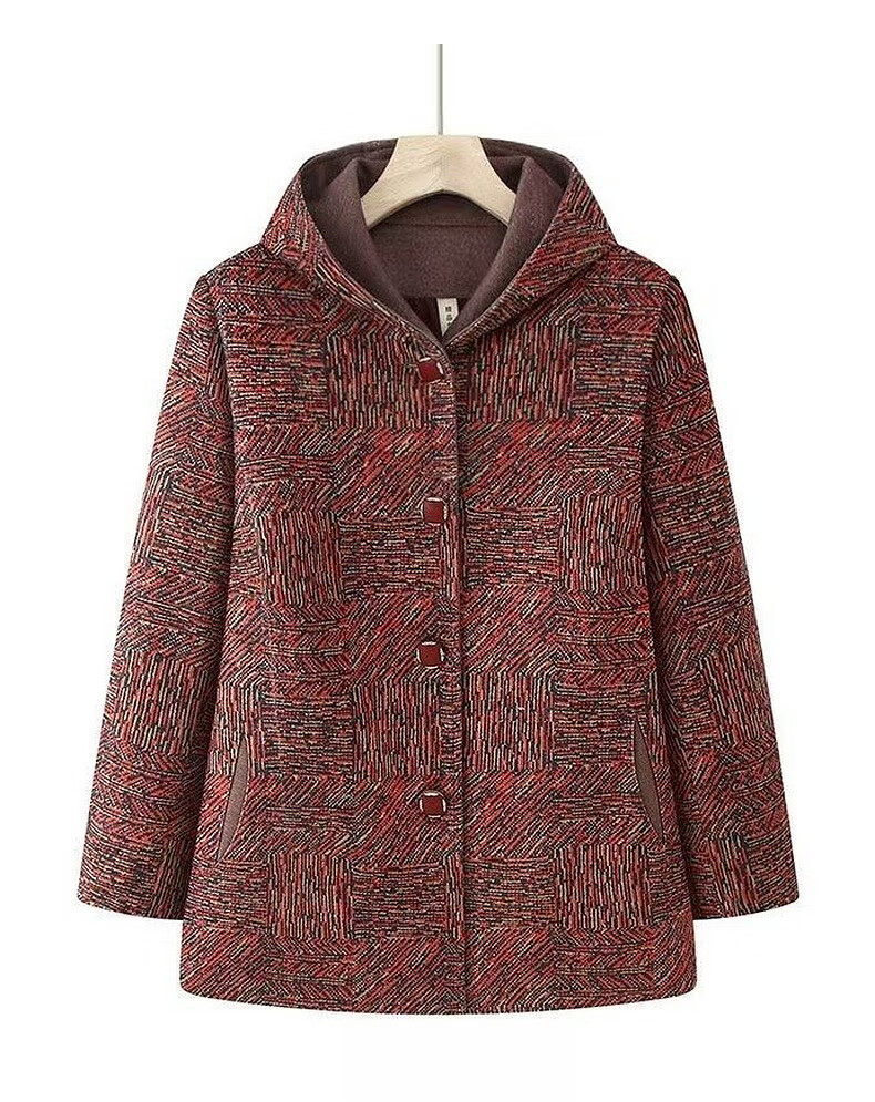 Fengxiao Middle-Aged and Elderly Women's Autumn Jacket for 60-70 Year Old Moms, Fashionable Spring and Autumn Top, Grandma Style Clothing 4