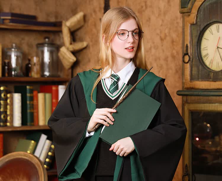 哈利波特魔法袍斗篷周边学院服夏季新款毕业季cos衣服表演校服巫师装