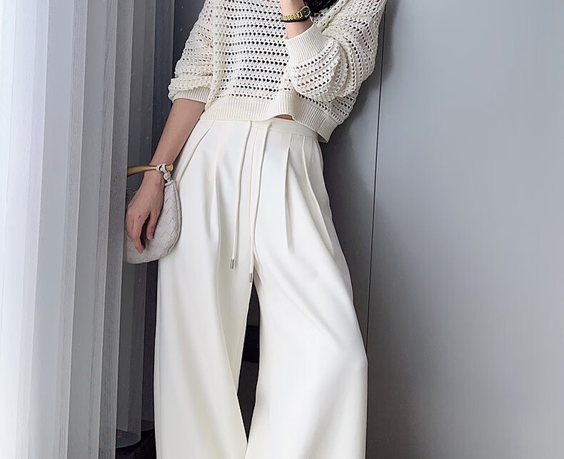 MEIYANG Misty Rose Casual Pants, UPF50+ Toray Sun Protection Wide-Leg Pants, Gray (Regular Version), XL 12