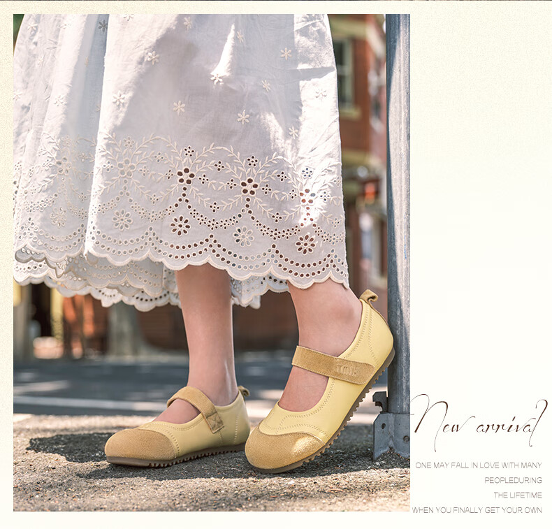 TEENMIX Mary Jane Women's Shoes Same Style as Zhang Ruonan Mall Version Flat Comfortable Casual Leather Shoes Silver 38 8