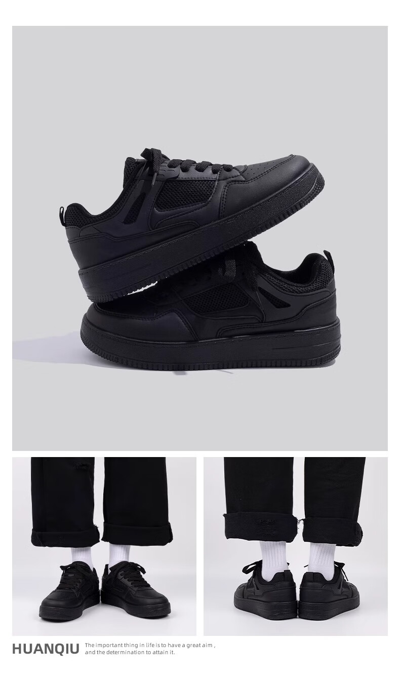 Global Thick-Soled Black Sneakers for Women Spring Summer 2026 New Trendy Versatile Casual Sporty Height-Increasing Shoes for Women 11