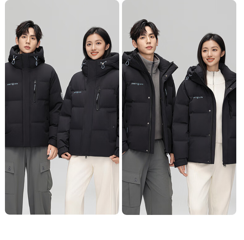 YAYA Purple Diamond Series Men's Short Down Jacket Winter Thickened Fashion Hooded Youth Trendy Coat 6