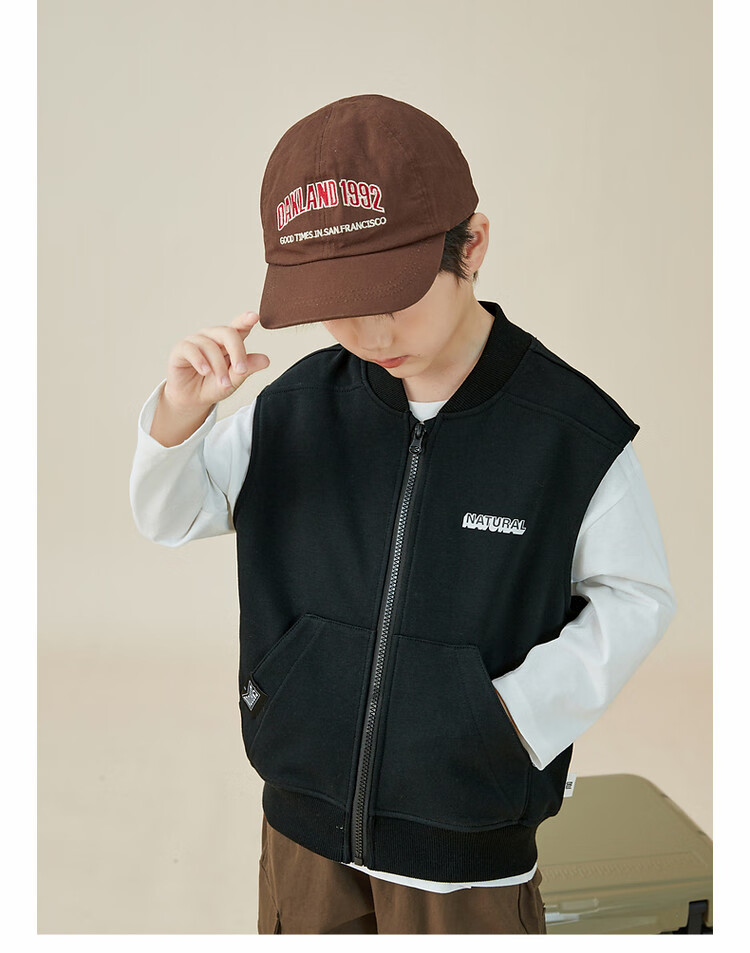 Duoduojia Baseball Vest, Children's Spring And Autumn Style 2026, Boys' Casual Sports Vest, Sleeveless Jacket for Older Childre 8