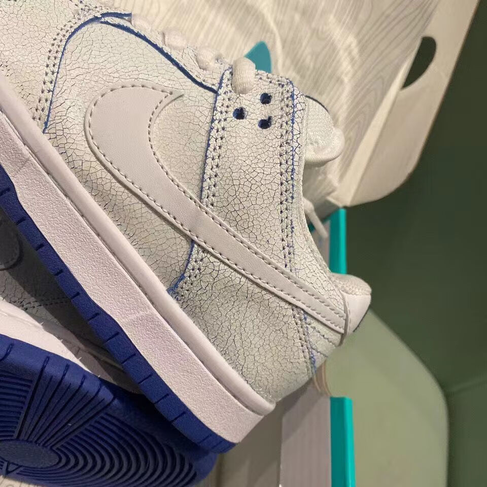 耐克冬季sb 青花瓷男鞋低帮板鞋扣扣乐爆裂纹女鞋休闲情侣运动鞋 青花