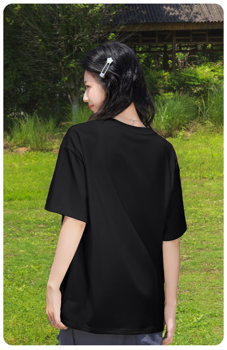Baleno Women's 2026 New Pure Cotton Short Sleeve Casual Loose Solid Color Basic T-Shirt Spring Summer Loose Fit Top 9