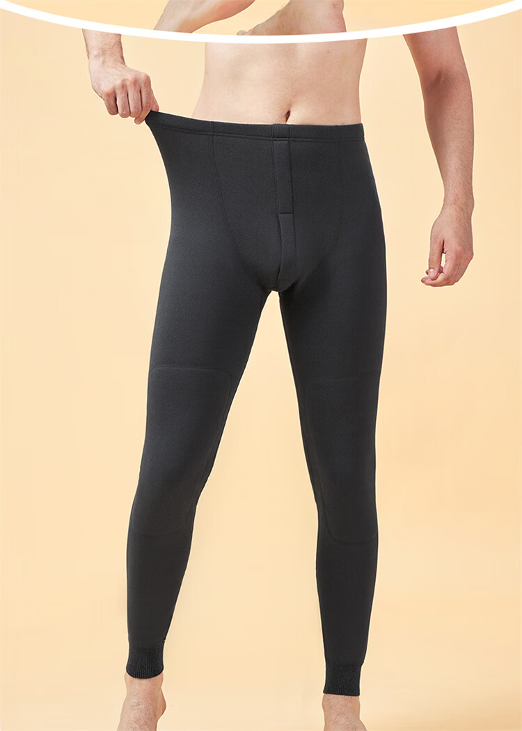 Bingxue Kapok Men's Thermal Pants Fleece Lined Thickened Double Knee Pad Windproof Cotton Autumn Trousers 2025 New Arrival 5