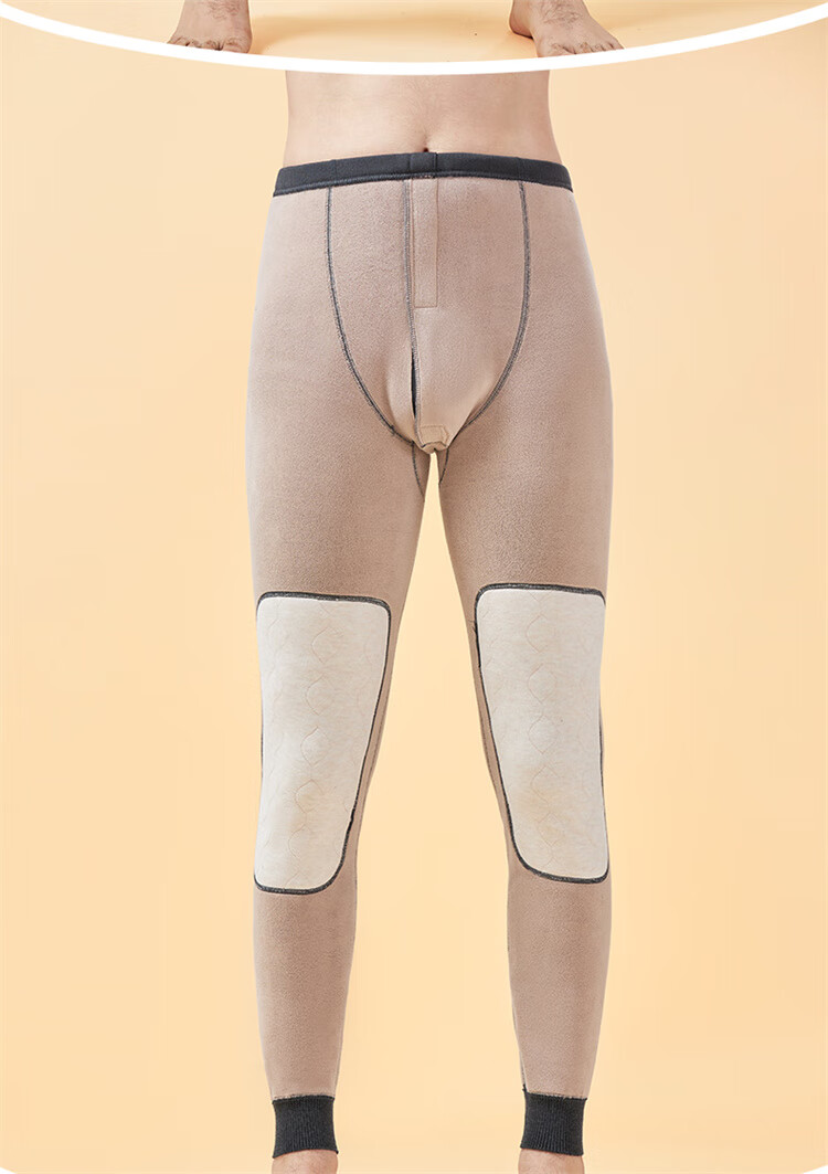 Bingxue Kapok Men's Thermal Pants Fleece Lined Thickened Double Knee Pad Windproof Cotton Autumn Trousers 2025 New Arrival 6