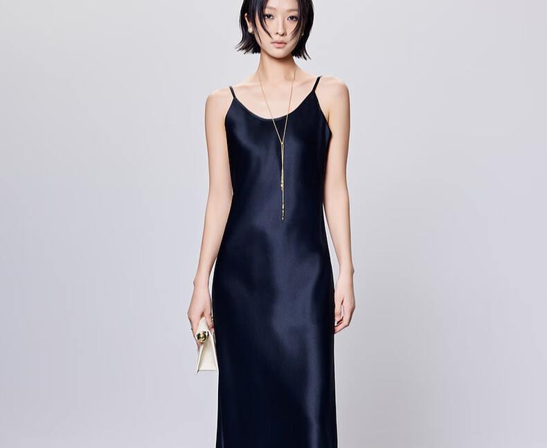 MEIYANG Waltz Dress, Elegant Beauty Acetate Spaghetti Strap Dress, Pearl Gray Extended Version, XL 9