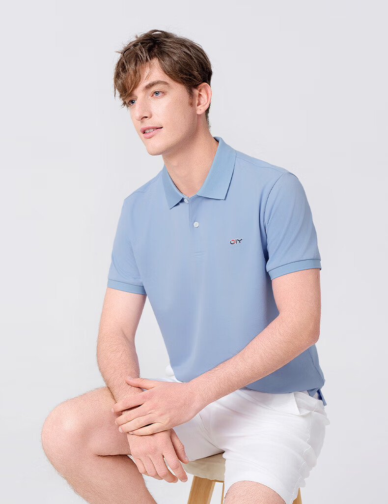 Goldlion GY Short Sleeve Polo Shirt Men Cotton T-Shirt TSF0048-ND153A White M 3