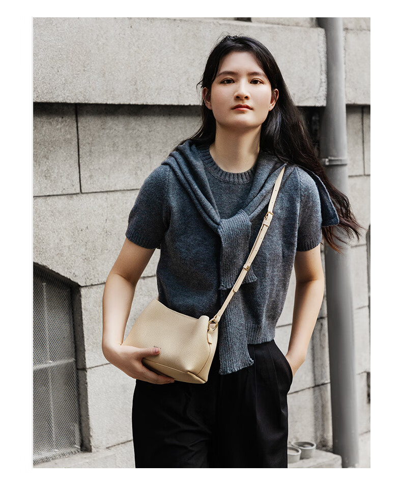 HONGU Women's Handbag, High-Quality Cowhide Leather Shoulder Tote Crossbody Bucket Bag, Ladies' Purse, Birthday Gift for Girlfriend 18