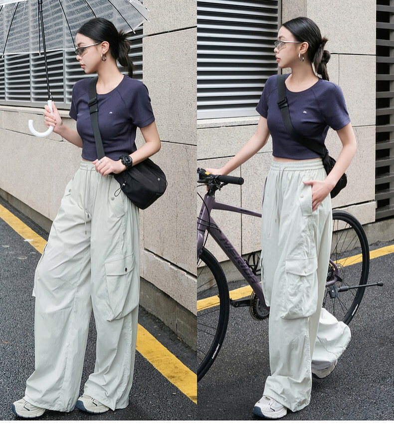 MEIYANG Kongjing Casual Pants, Air-Change UPF100+ Cargo Pants [Small 70 in Stock], Blue-Purple Extended Version, XL 16
