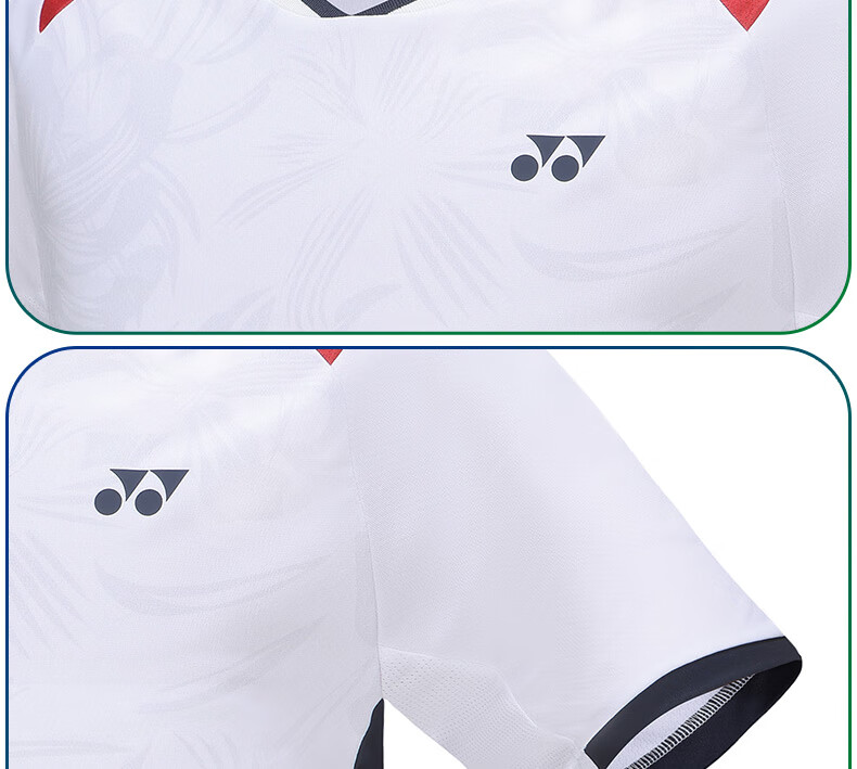 YONEX Badminton Sports T-Shirt Short Sleeve Breathable Men's Single Top 110084BCR White XL 7