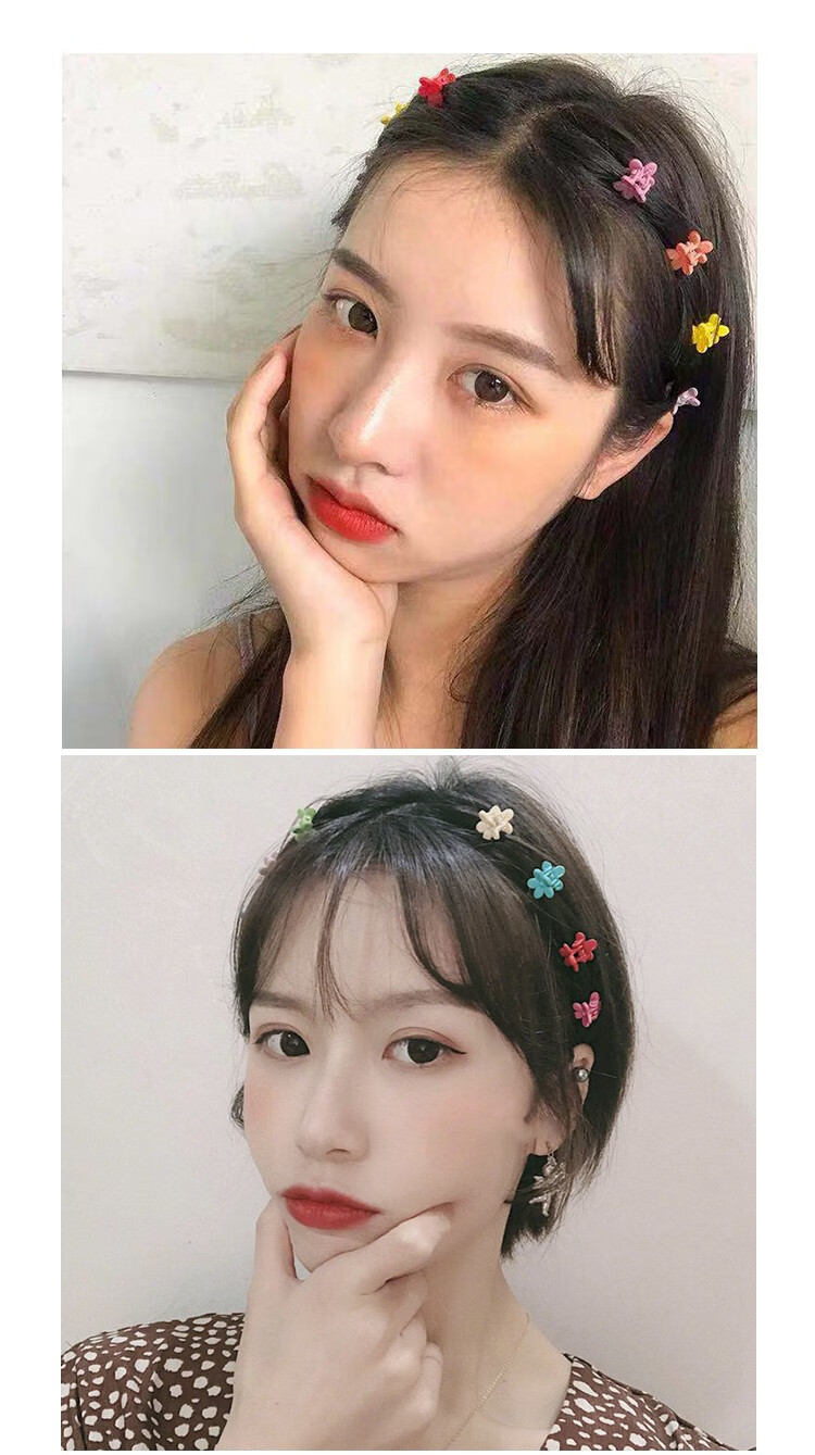 清晨的星星 韩国ins网红彩色泫雅风同款发夹 糖果色小花发卡金泫雅