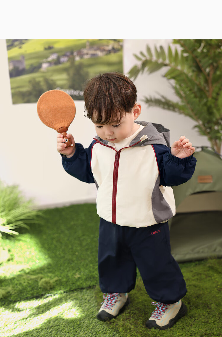 LUSON Baby Boy Sports Windbreaker Set, Spring And Autumn 2025 New Style Long-Sleeve Jacket, Outdoor Long Pants, Infant Autumn Outfit 7
