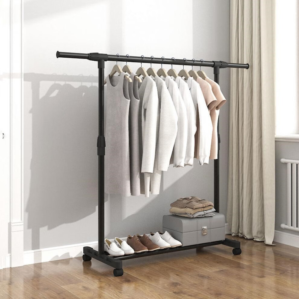 衣架落地立式挂衣架折叠宿舍用室内卧室学生晒衣架家用凉衣服杆架 新