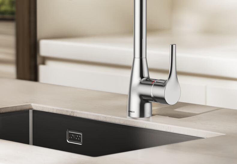 JOMOO Kitchen Faucet Healthy Sink Rotatable Dual Control Hot and Cold Water Tap 33080-205/1B3-Z 3