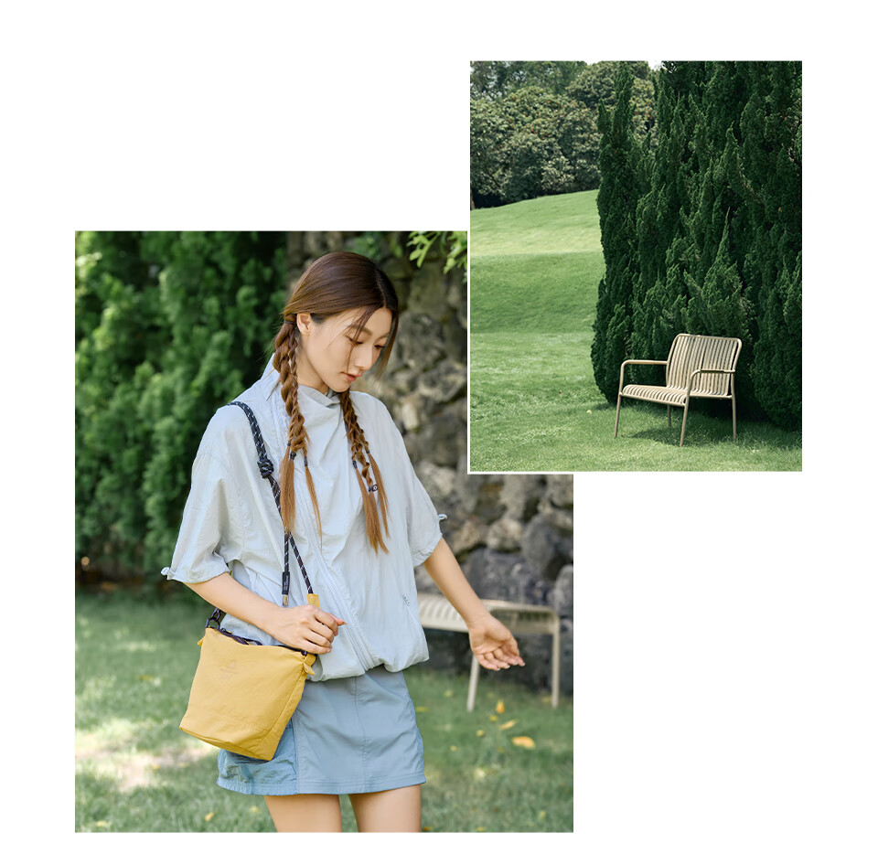Lee Crossbody Bag for Women, Outdoor Sports Water Bucket Bag, Short-Trip Travel Shoulder Bag, Casual Lightweight Commuter Bag, Ginger Yellow 2