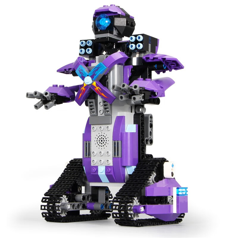 科技类拼装遥控小颗粒积木智能机器人男孩拼插玩具礼物 13003加满战士