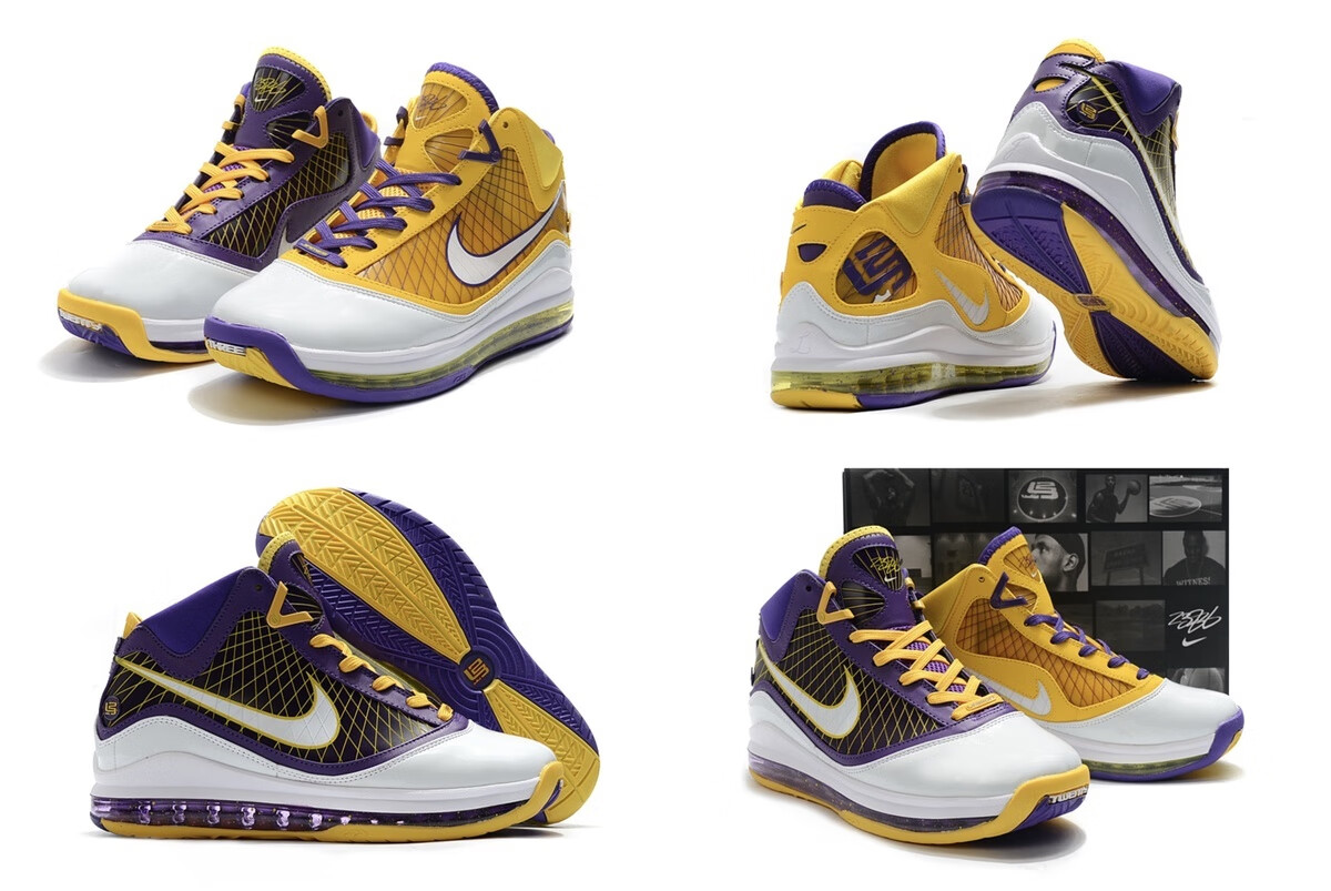 lebron7 qs 詹姆斯7代篮球鞋 实战缓震耐磨气垫休闲男学生运动鞋 骑士