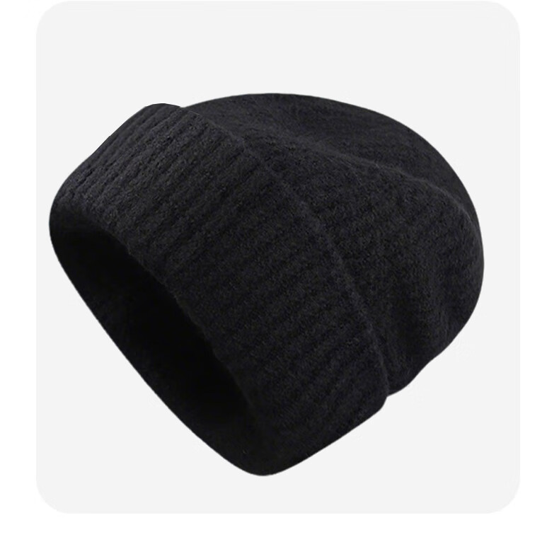 Woodpecker Women's Wool Knit Beanie Autumn Winter Warm Earflap Loose Thickened Wool Blend Hat 20