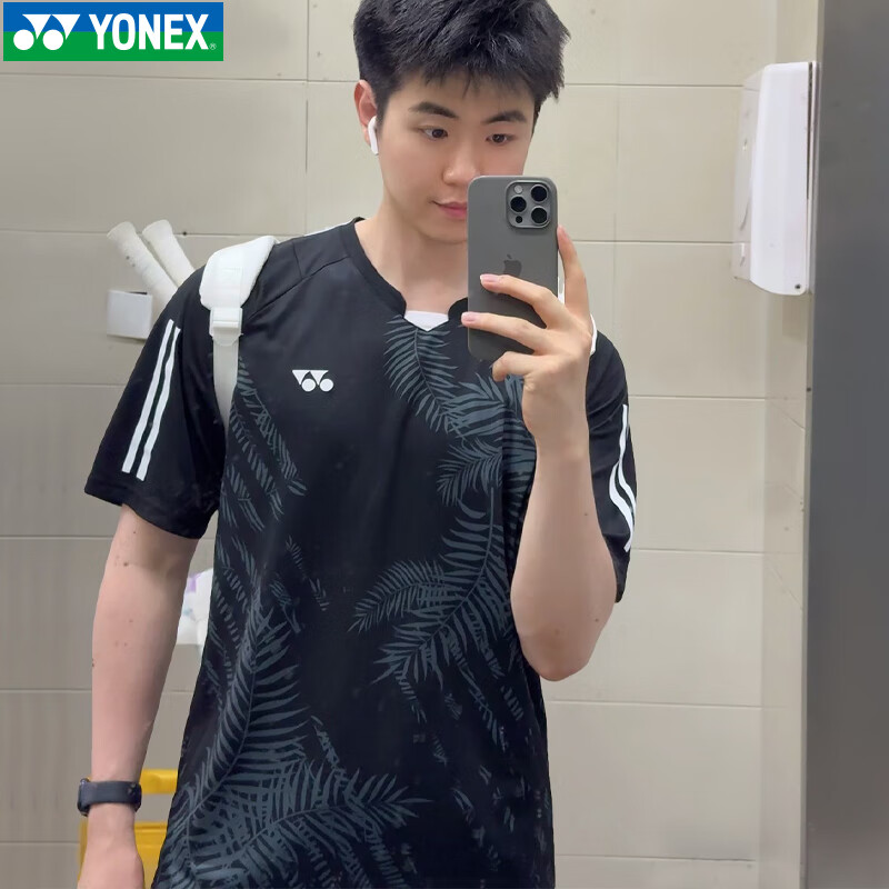 YONEX Women's Badminton Sports T-Shirt Short Sleeve Breathable Top 210025BCR Crystal Blue XL 3