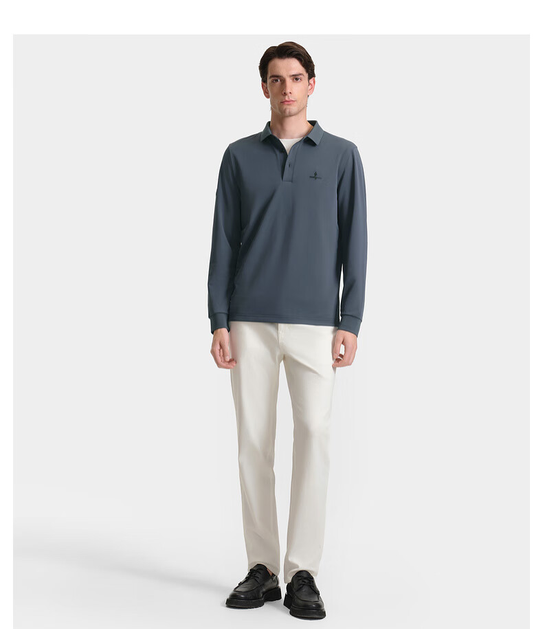 Biyinlefen [Dry Touch Pique] 2025 Autumn New Men's Skin-friendly Stretch Soft Textured Collar Long Sleeve Polo Shirt 7