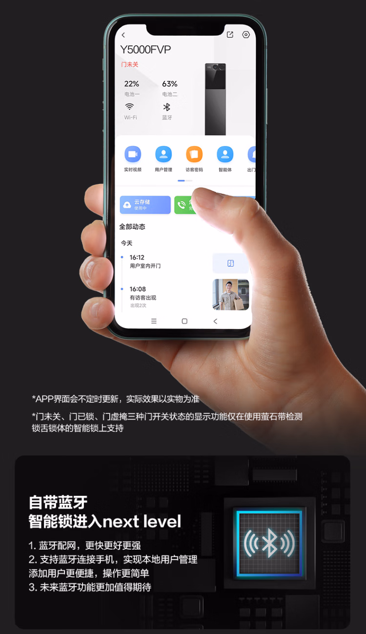 萤石指纹锁Y5000FVP