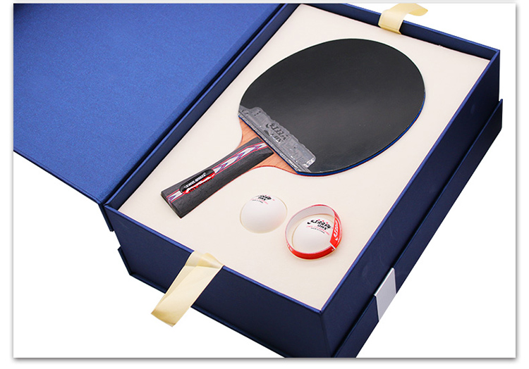 红双喜dhs乒乓球拍双面反胶高档礼盒装乒乓拍no5红双喜狂飚直拍双面