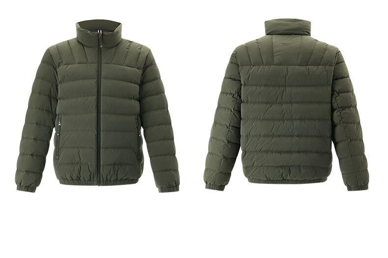 HAZZYS Men's Winter Goose Down Jacket Simple Casual Stand Collar Coat ASFZU0CDX09 4