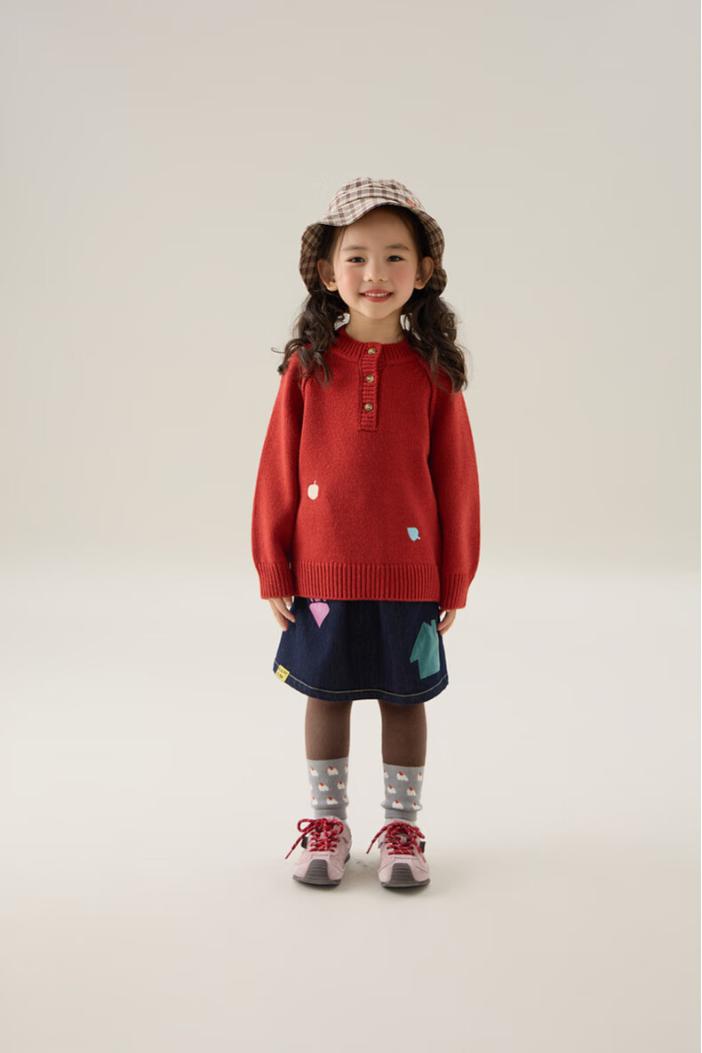Papapapa Autumn Winter Kids Sweater Soft Skin-Friendly Warm Pullover Knitwear Light Gray 100 2