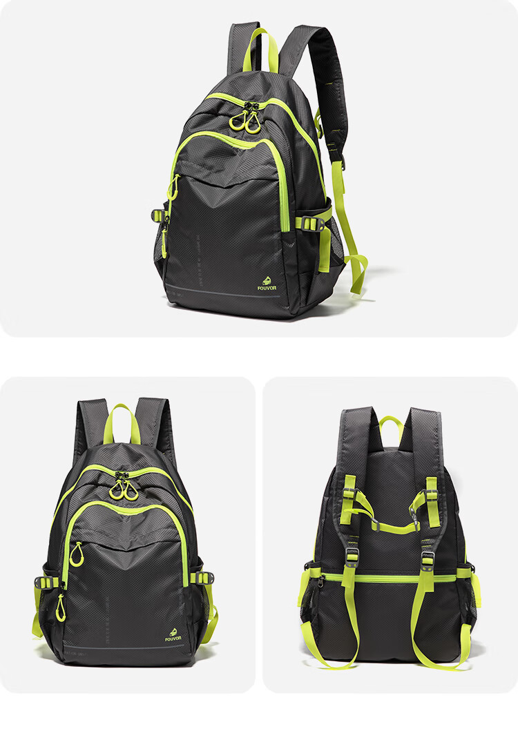 FOUVOR Women's Outdoor Hiking Backpack Travel Lightweight Hiking Bag Casual Student School Bag Orange 6