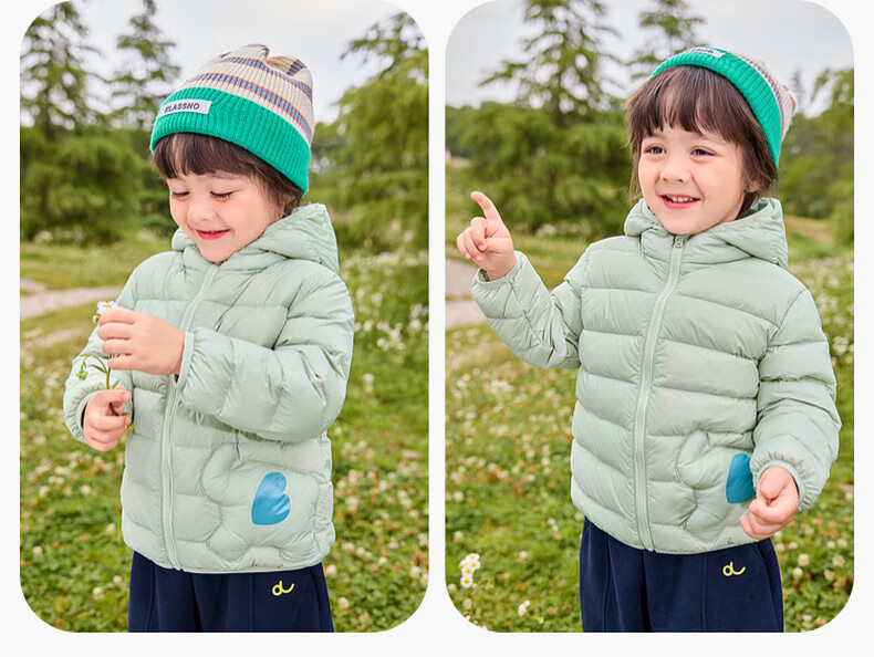 Dudu Kids Children's Down Jacket Cold-Resistant Winter Coat Boys Girls Warm New Year Clothing Black Size 80 22