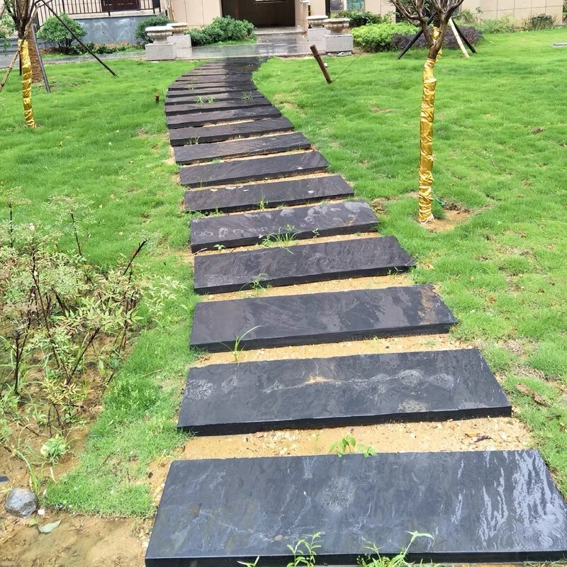 透水砖庭院地砖青石板踏步花园草坪垫脚园林汀步天然庭院地砖户外脚踏