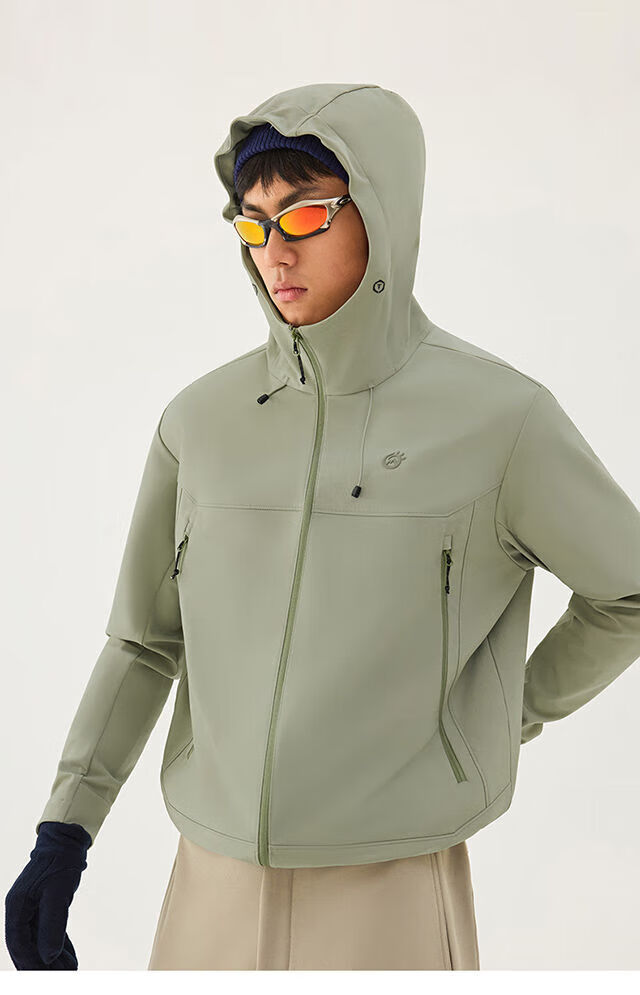 TECTOP Fleece-Lined Softshell Jacket Couples Outdoor Hiking Mountaineering Hooded Coat 37