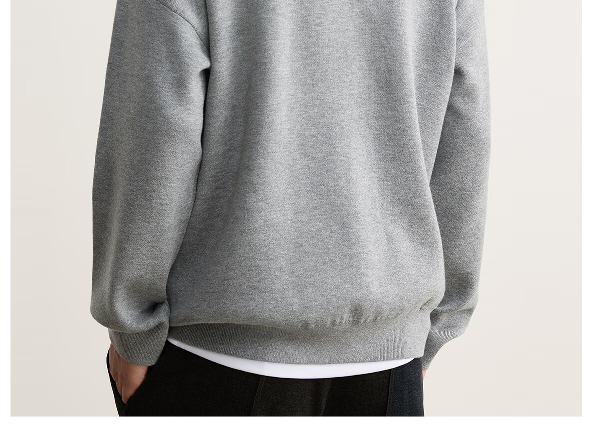 MARKLESS Men's Casual Pullover Knit Sweater, Long Sleeve, Spread Collar, Drop Shoulder, Machine Washable, Knit Top 5703, Starry Black, Size L 19