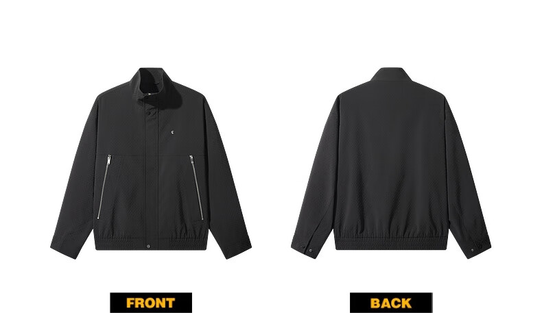 CABBEEN [Wrinkle Jacquard Fiber] Men's Jacket with Heavy Metal Zipper, Casual Autumn Long-Sleeve Outerwear Made of Jacquard Fabric 9