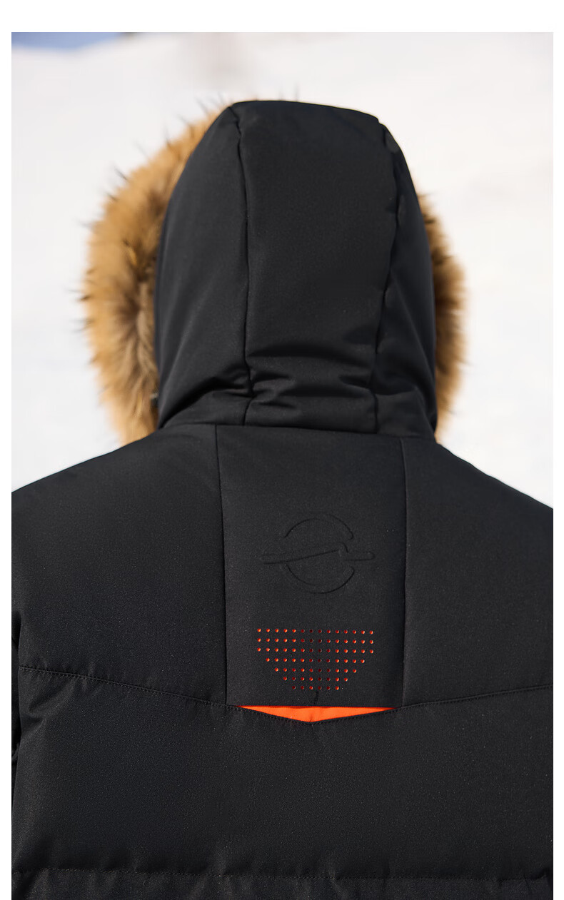 SNOWFLYING New Classic Raccoon Fur Large Collar H-Style Long Cold-Resistant Warm Down Jacket Outdoor Thermal Lock 8