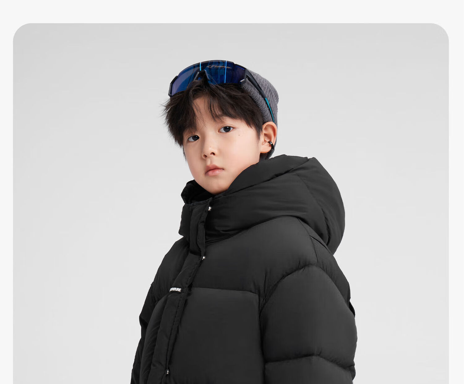 Zuo Xi Boys' Mid-Length Down Jacket Winter Warm Thickened Hooded Coat Red Size 130 New Year Outfit 36