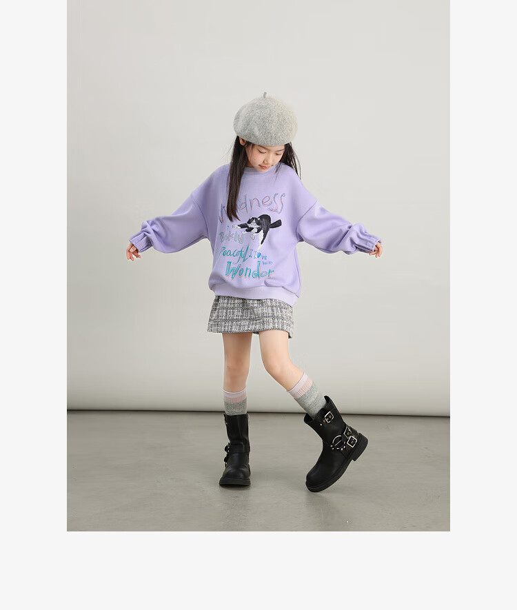 LUSON Chen Da Zhu Children's Clothing, Girls' Cartoon Sweatshirt, Spring And Autumn New Style, Trendy Kids' Autumn Top, Big Girls' Long-Sleeve 9