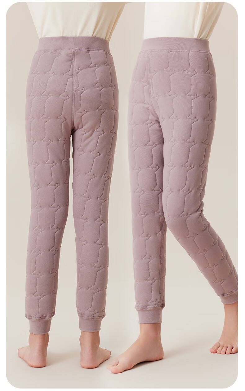 Yalu Children's Thermal Pants Winter Boys Girls Fleece Thickened School Uniform Essential Boys Inner Wear Leggings Autumn Pants 4