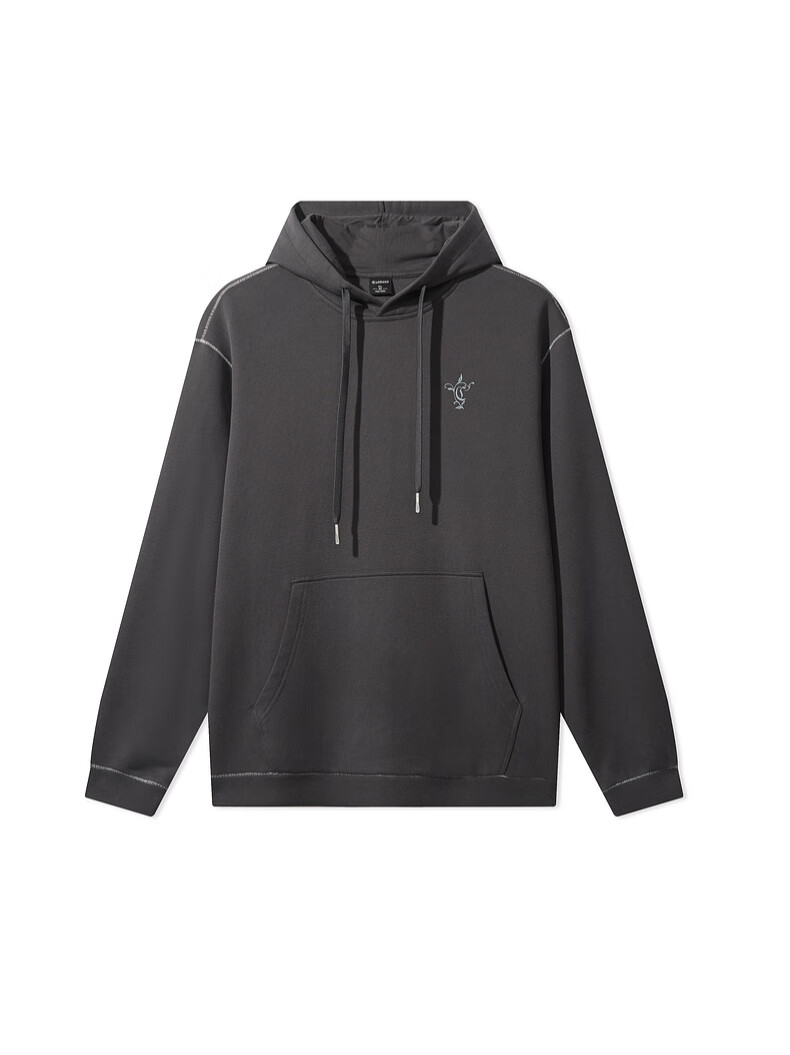 CABBEEN 410G Recycled Polyester Men's Sweatshirt with Plant English Letter Print Comfortable Winter Long Sleeve Sweatshirt 2