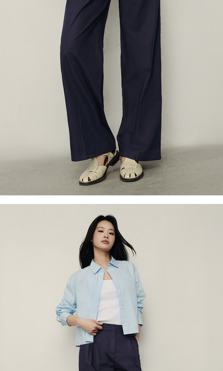 Giordano [Korean Celebrity Style] 2026 New Lyocell Cotton Pleated Wide-Leg Pants for Women 05415556 16