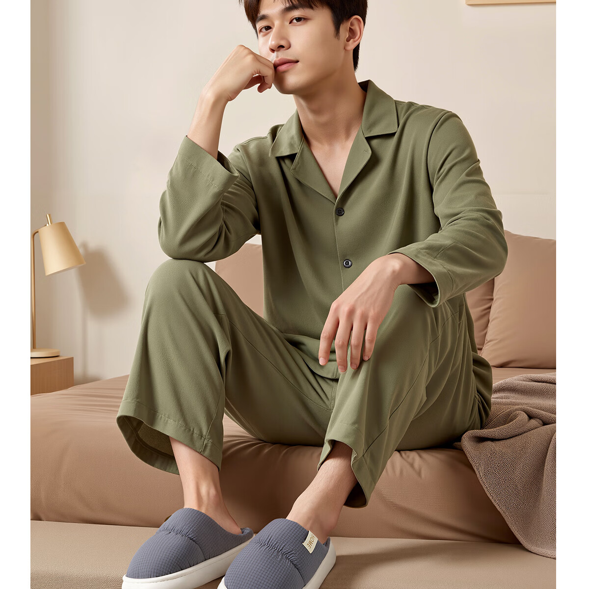 Grace Waterproof Cotton Slippers for Men, Autumn And Winter Indoor Home Use, Fleece-Lined Warm Non-Slip Thick-Soled Stepping-In Couple Cotton Slippers for Wome 12
