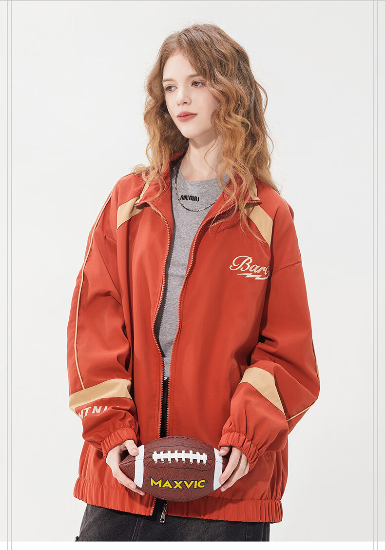 THE SIMPSONS Casual Loose Trendy Embroidered Colorblock Unisex Jacket Coat Gray Regular L 27