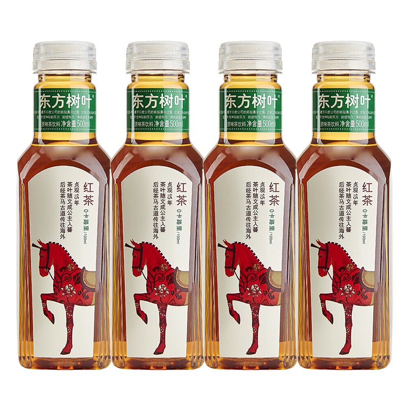 農夫山泉 東方樹葉500ml茶飲料飲品 4種口味混搭500ml*4瓶 綠茶