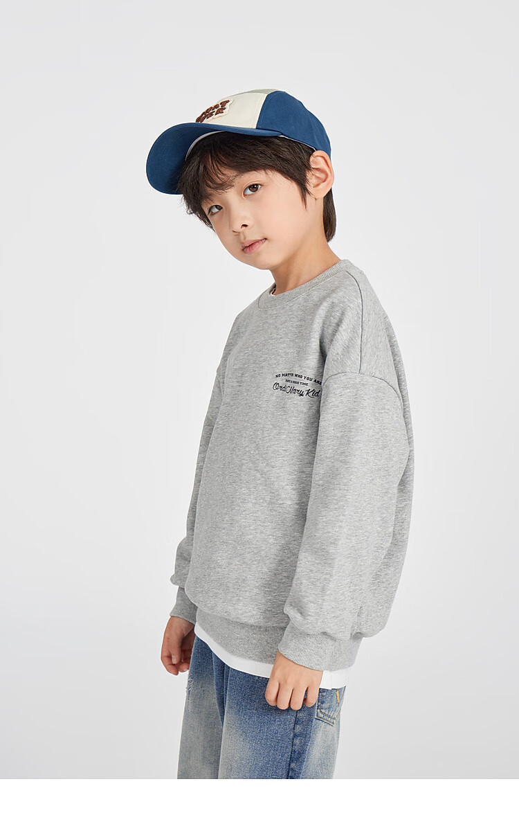 Duoduo Kids 2026 Spring Autumn Cartoon Cloud Print Sweatshirt Boys Casual Sports Top Big Kids Crew Neck Base Layer 9