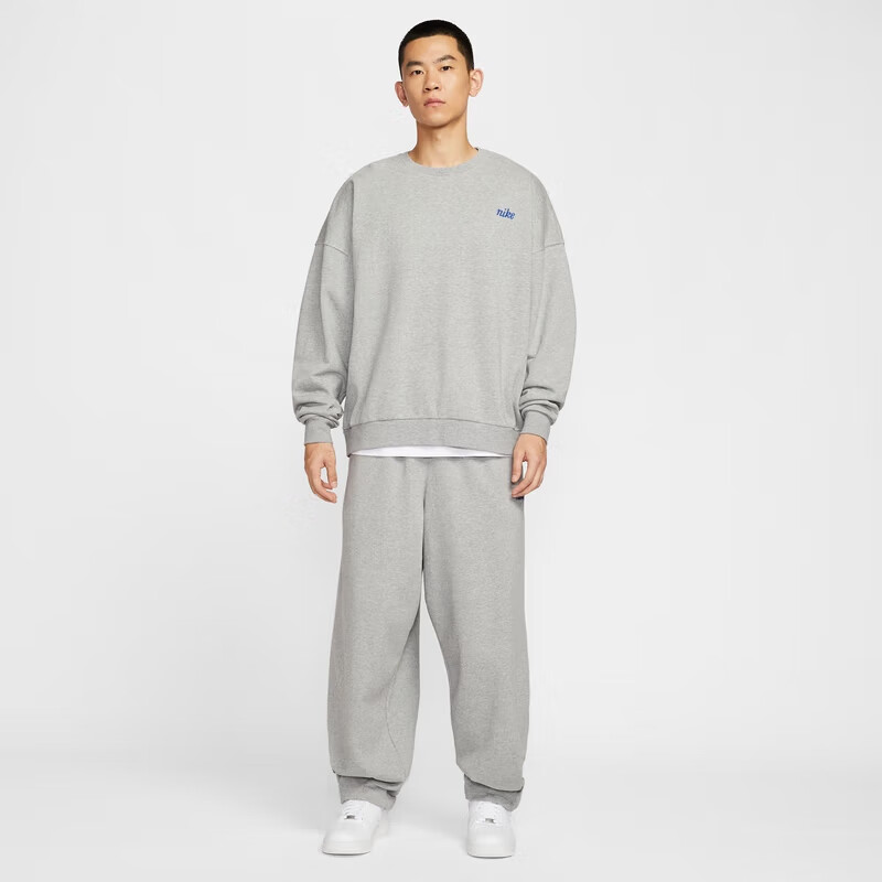 NIKE Men's Pullover, Knitted Crew Neck, Trendy And Fashionable, Simple And Versatile IB8360-010 Black XL 7