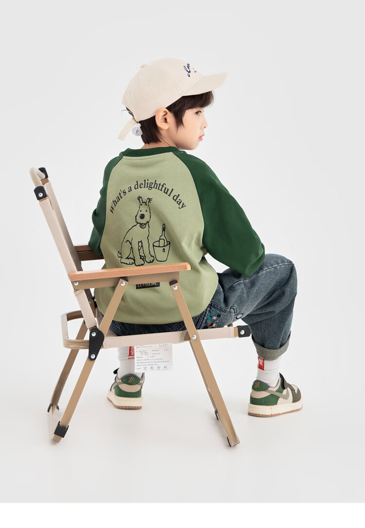 Duoduo Boys Sweatshirt Kids Autumn 2025 New Colorblock Raglan Sleeve Loose Casual Pullover Top 17