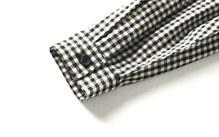 Duoduo Home Korean Style Black and White Check Boys' Long Sleeve Soft and Skin-Friendly Shirt Spring and Autumn Trendy Casual Top 13