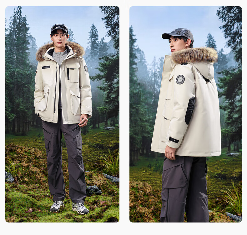 SNOWFLYING 2025 New Men's Winter Mid-Length Down Jacket Warm Simple Business Casual Windproof Durable Cold-Resistant Coat 5